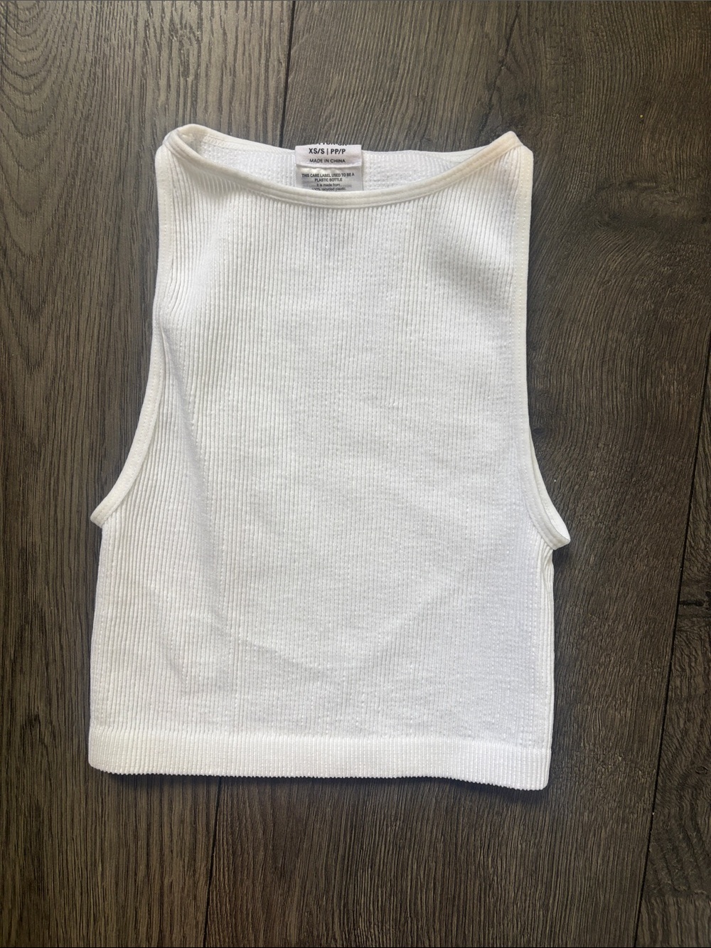 Cotton On White Ribbed High-Neck Tank